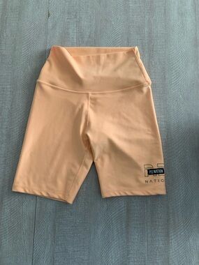 P.E Nation Peach High-Rise Biker Shorts Size Small